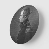 エドモ専攻のンド・ペンデルトン・ゲインズ将軍(1777年~1849年) ラウンド壁時計 (傾斜)