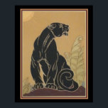エドルディアールデコブラックパンサープリント16 x 20 ポスター<br><div class="desc">打撃アールデコブラックパンサープリントバイエッドルディ</div>