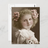 エドワビクトリアンルディアンセピア手彩色葉書17 ポストカード (正面/裏面)