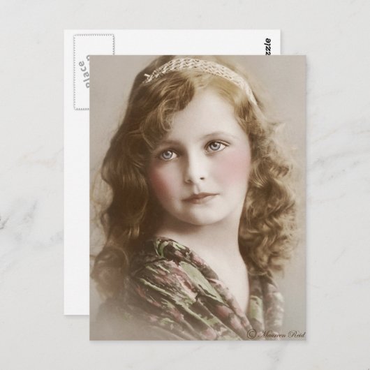 エドワビクトリアンーディアンセピア手彩色葉書14 ポストカード (正面/裏面)