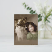 エドワビクトリアンーディアンセピア手彩色葉書16 ポストカード (スタンド正面)