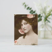 エドワビクトリアンーディアンセピア手彩色葉書4 ポストカード (スタンド正面)