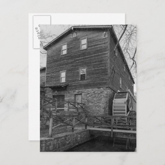 エドワーズミルグレースケールの下 ポストカード (正面/裏面)