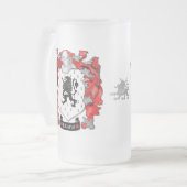 エドワーズ家紋 – ウェールズ – カナダ フロストグラスビールジョッキ (正面左)