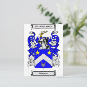 エドワーズ（英語）紋章 ポストカード (スタンド正面)