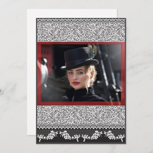 エドワーディアンのノートカード サンキューカード (正面/裏面)