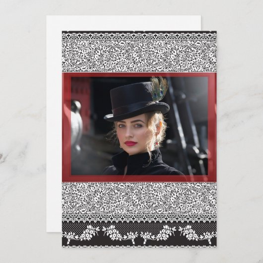 エドワーディアンのノートカード サンキューカード (正面/裏面)