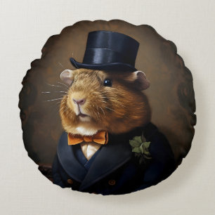 エドワーディアンギニア豚の紳士 ラウンドクッション