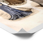 エドワーディアングラムヴィンテージファッションイラストレーションポスター ポスター (角)