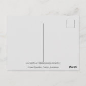 エドワーディアングラムヴィンテージファッションイラストレーション ポストカード (裏面)