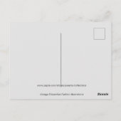 エドワーディアンレディーアッドアットバラヴィンテージファッション ポストカード (裏面)