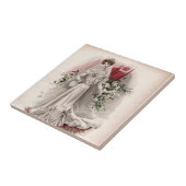 エドワーディアンレディ結婚インズガウンヴィンテージファッション タイル (側面)