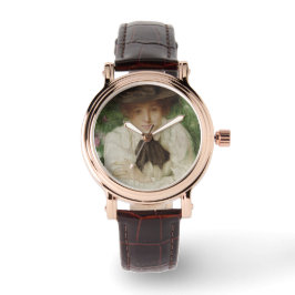 エドワーディアン・レディのポートレート(ヴィンテージ・アート) 腕時計