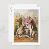 エドワードが印刷した聖書から書かれた善良なサマリア人 ポストカード (正面/裏面)