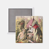 エドワードが印刷した聖書から書かれた善良なサマリア人 マグネット (正面/裏面)