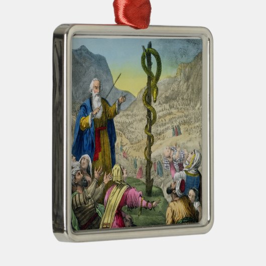 エドワードが印刷する聖書からの真ちゅう製の蛇、 メタルオーナメント (右)