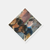 エドワードマネ – ウェイトレスサービングビール スタンダードカクテルナプキン (角)