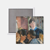 エドワードマネ – ウェイトレスサービングビール マグネット (正面/裏面)