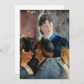 エドワードマネ – ウェイトレスサービングビール 招待状 (正面/裏面)