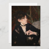 エドワードマネ – ファン付きベルザモリソト1874 招待状 (正面/裏面)