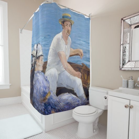 エドワードマネ – ボート シャワーカーテン (インサイチュ)