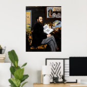 エドワードマネ – ポートレートオブエミールゾラ ポスター (ホームオフィス)