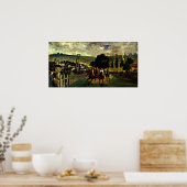 エドワードマネ – ロングシャンプでのレース ポスター (キッチン)