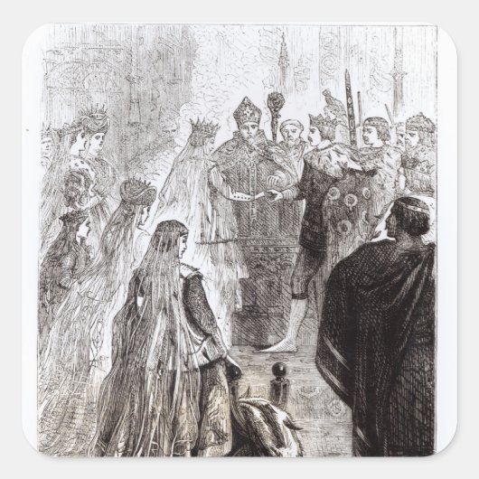 エドワード二世とフランスのイザベラの結婚 スクエアシール (正面)