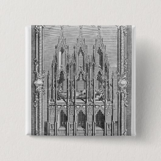 エドワード二世の記念碑 缶バッジ (正面)