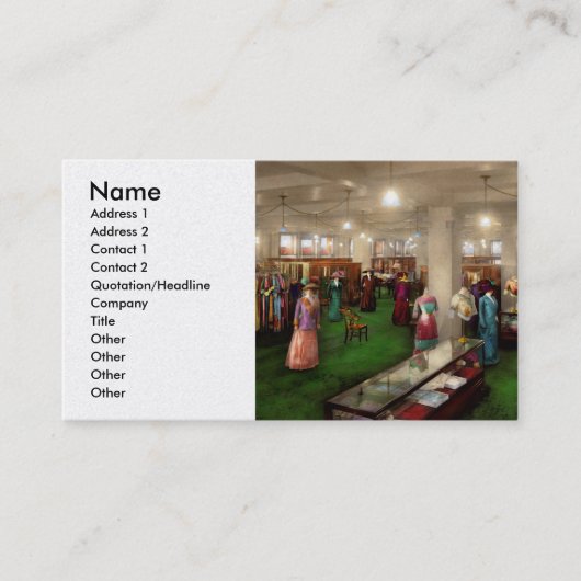 エドワード朝百貨店 - The Edwardian Department Store 名刺 (正面)