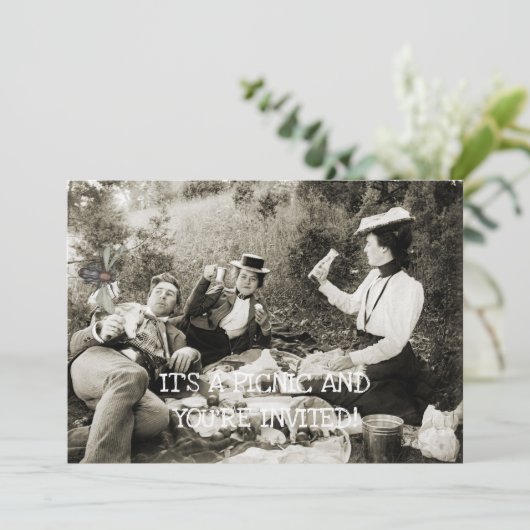 エドワード期ピクニッおもしろいクフライマン美しい女性 招待状 (スタンド正面)