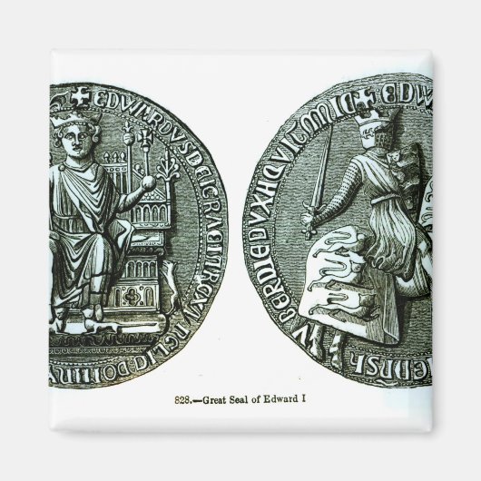 エドワード素晴らし一世の印 マグネット (正面)