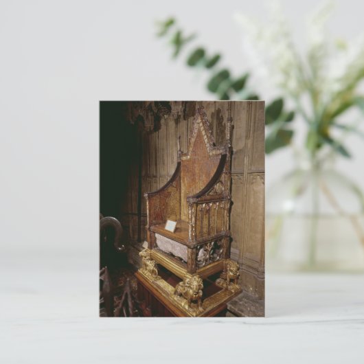 エドワード1世の戴冠椅子は「ウォルター」 ポストカード (スタンド正面)