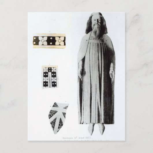 エドワード3世の肖像画 ポストカード (正面)