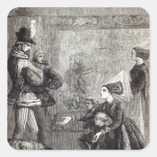 エドワード4世とレディ・エリザベスの第1回会合 スクエアシール (正面)