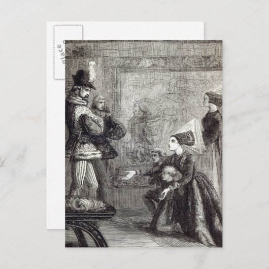 エドワード4世とレディ・エリザベスの第1回会合 ポストカード (正面/裏面)