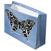 エドワード・エクシによるエレガントなバタフライ・ギフトバッグデザイン ラージペーパーバッグ (正面アングル)