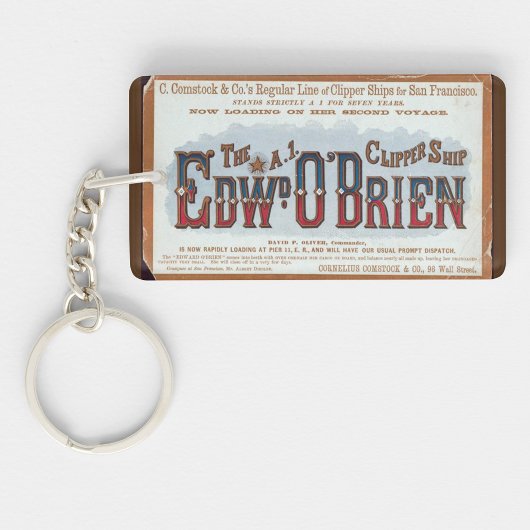 エドワード・オブライアン・クリッパー帆船1900 キーホルダー