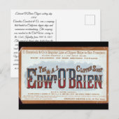 エドワード・オブライアン・クリッパー帆船1900 ポストカード (正面/裏面)