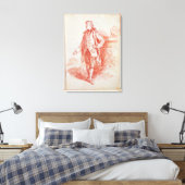 エドワード・ギボンという人間のポートレート キャンバスプリント (インサイチュ (寝室))