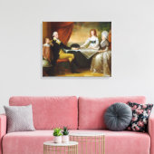 エドワード・サベージ・ザ・ワシントン・ファミリー キャンバスプリント (インサイチュ (リビング))