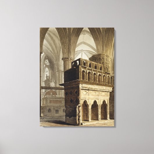 エドワード・ザ・コンフェッサーの記念碑、「ウェス」のプレートM キャンバスプリント (正面)