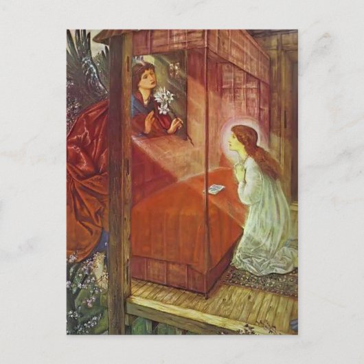 エドワード・ジョーンズ:受胎告知。神の花 ポストカード (正面)