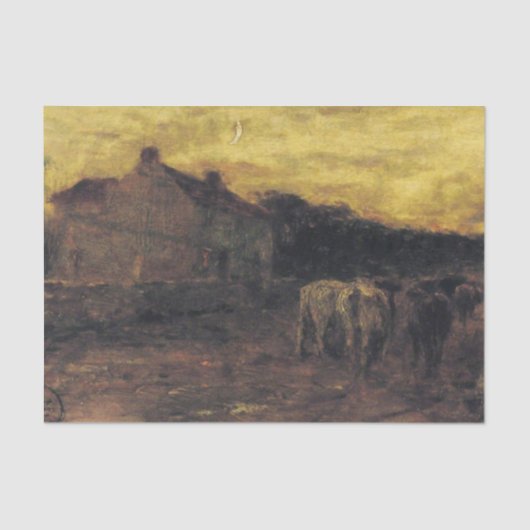 エドワード・ストットが夜に近づく 薄葉紙 (正面)