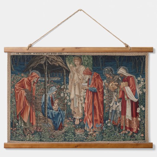 エドワード・バーヌ=ジョーンズによるマギ崇拝 吊り下げ型タペストリー (正面)