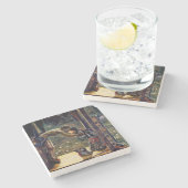 エドワード・バーン=ジョーンズの慈悲深い騎士 ストーンコースター (横)