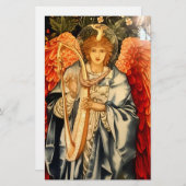 エドワード・バーン・ジョーンズ「エンジェル・タペストリー」 便箋 (正面/裏面)