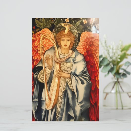 エドワード・バーン・ジョーンズ「エンジェル・タペストリー」 便箋 (スタンド正面)