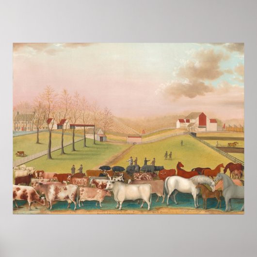 エドワード・ヒックスファインアートポスター、ウィリアム・ペンの墓 ポスター (正面)