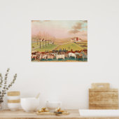 エドワード・ヒックスファインアートポスター、ウィリアム・ペンの墓 ポスター (キッチン)